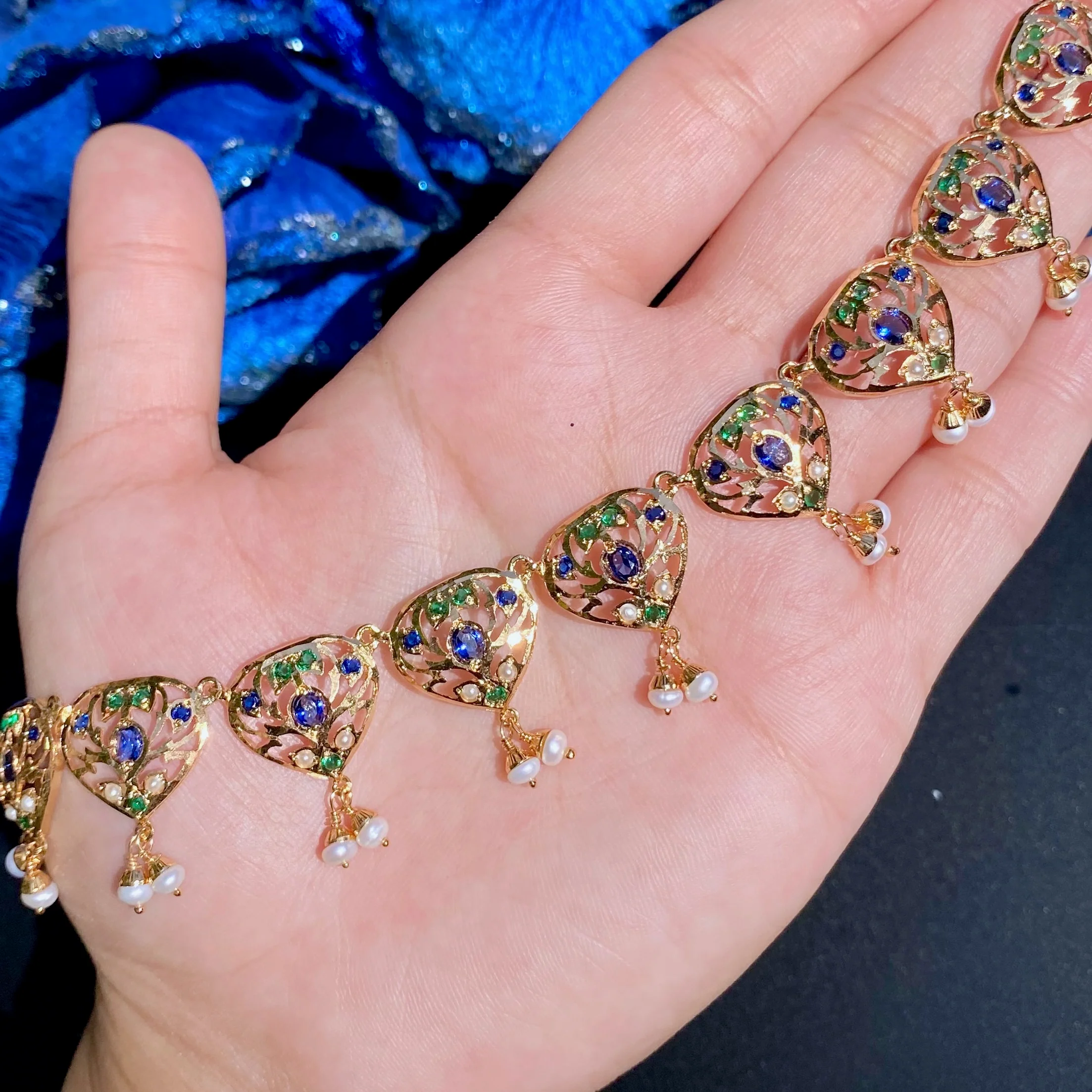 Classy & Trendy Jewellery | Sapphire Like Blue Stones | Modern Design NS 259 - Image 4