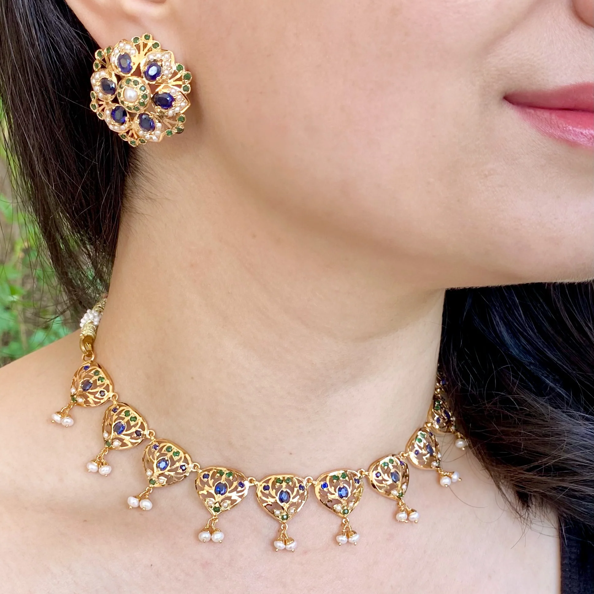 Classy & Trendy Jewellery | Sapphire Like Blue Stones | Modern Design NS 259 - Image 6