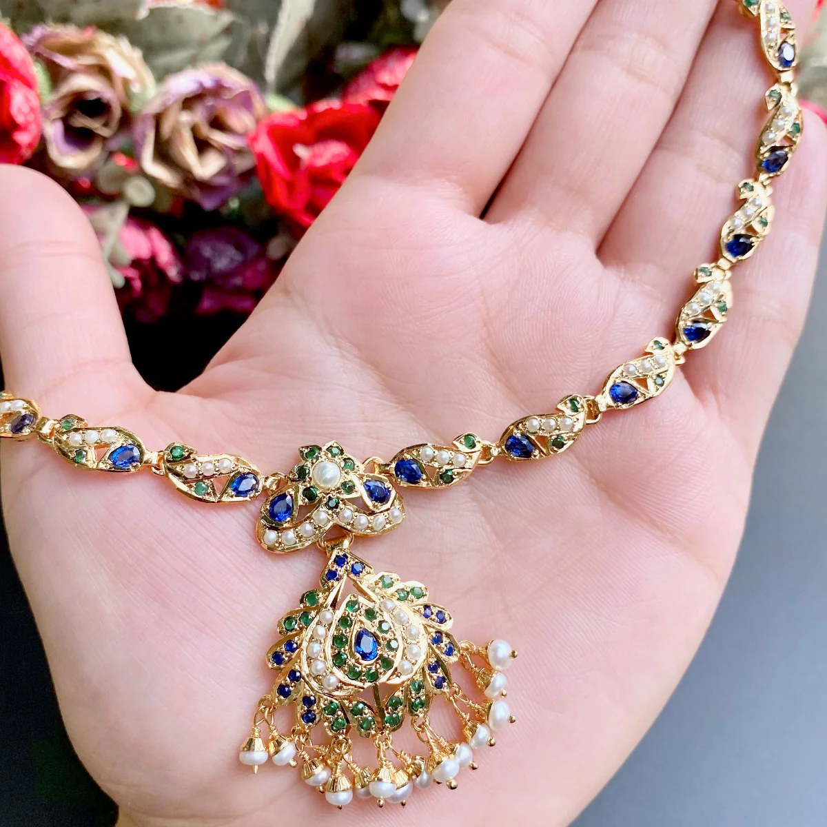Delicate Necklace & Earrings Set | Dainty & Sober | Gold Plated on 925 Silver NS 214 - Image 7