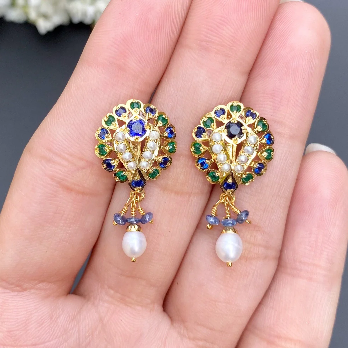 Dainty Pendant Set | Gold Plated Indian Jewellery | Handmade Jewelry PS 030 - Image 3